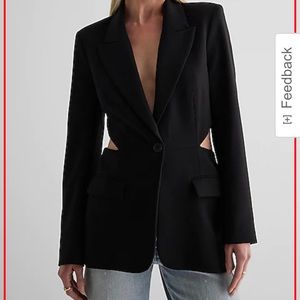Unique Cut Out One Button Blazer - BRAND NEW